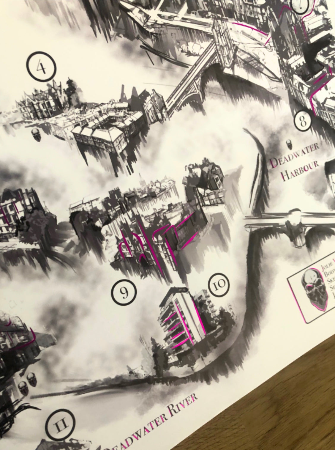 Body Count Map - Deadwater in Pink Foil